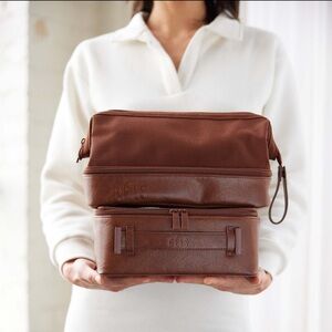 Pre-Loved BEIS Limited Edition Maple Dopp Kit and Cosmetic Case